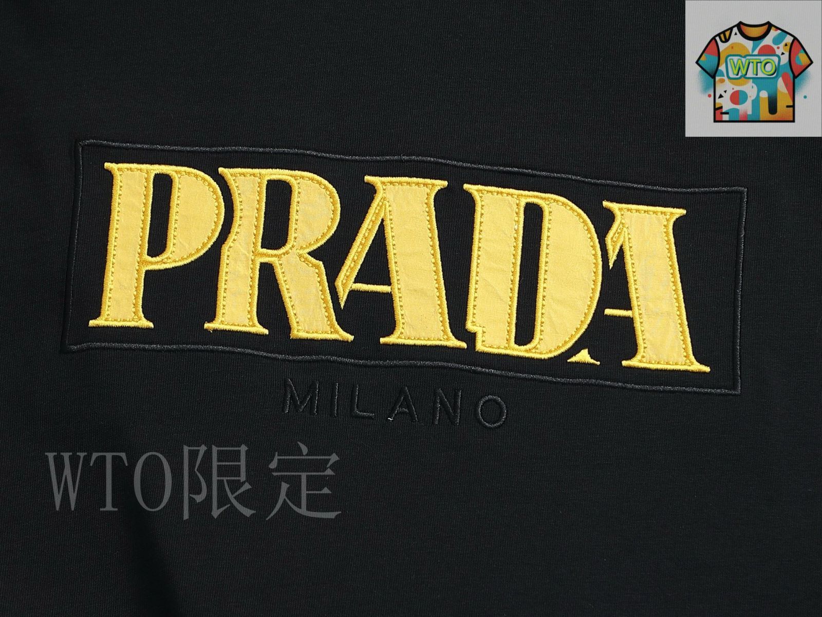 【送料込み】セール★PRADA★ロゴ 今日特価】PRADA プラダ ロゴ刺繍 寛版型 T-3 - メルカリ