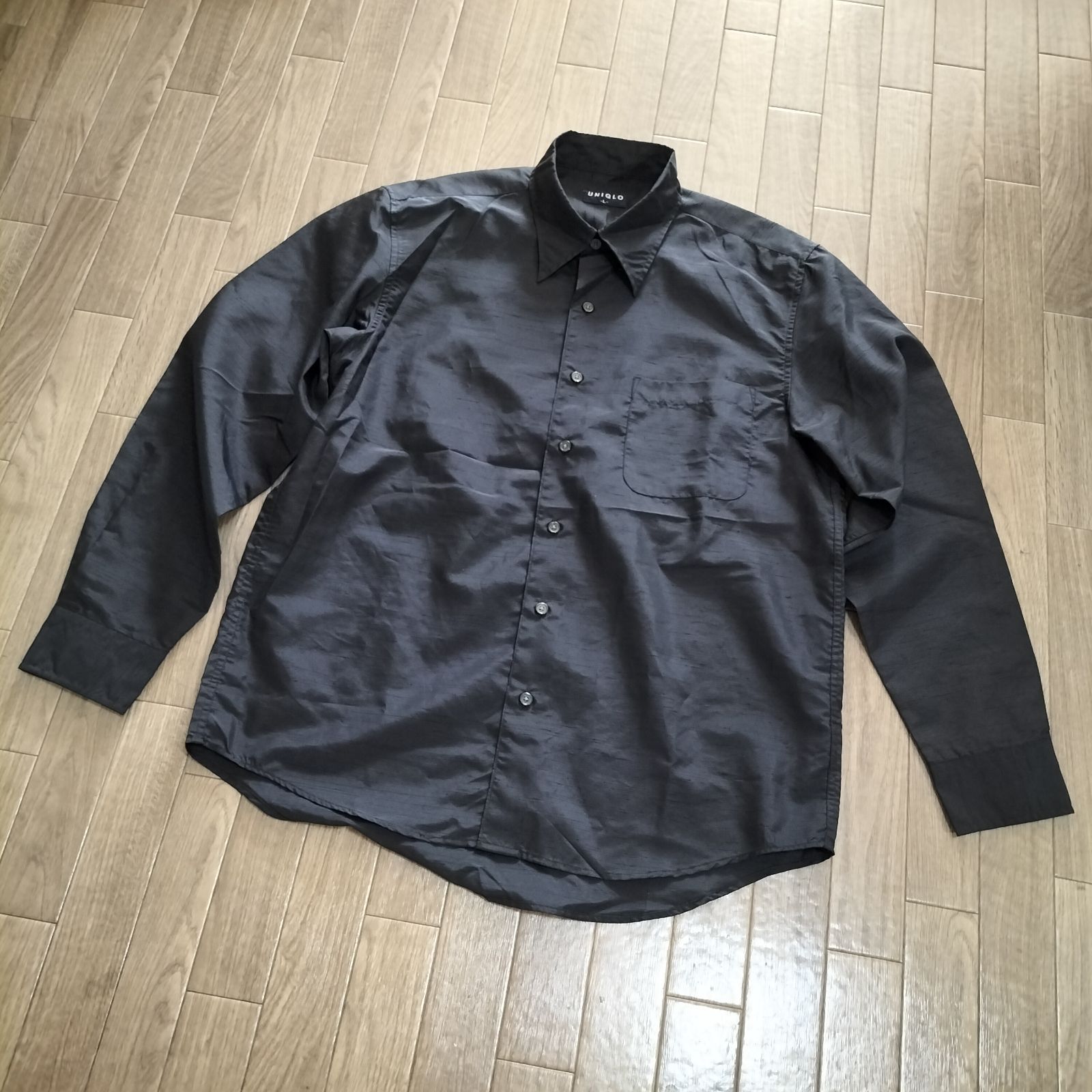 90's 紺タグ　OLD UNIQLO オールドユニクロ　シャツ　短丈シャツ old UNIQLO 紺タグ チェックシャツ シティーボーイ UNIQLO(ユニクロ