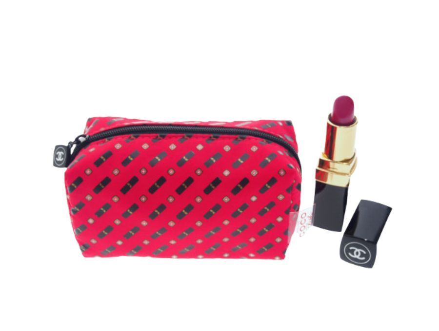 CHANELリップスティック 2本　口紅ケース　ショッパー　チャーム　ノベルティ CHANELリップスティック 2本 口紅ケース ショッパー チャーム