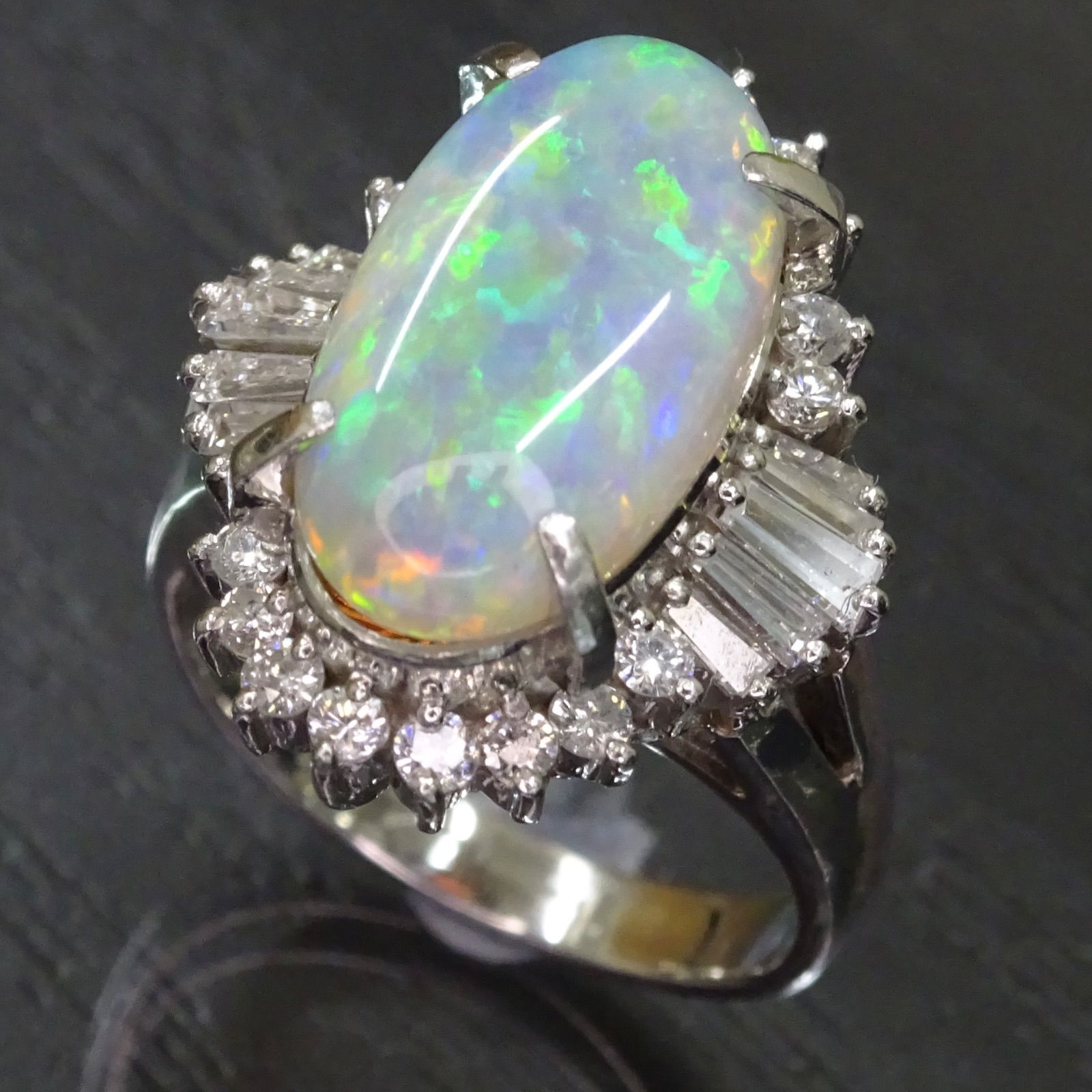 オパール リング 指輪 pt900 プラチナ リング 指輪 10号 Pt900プラチナ