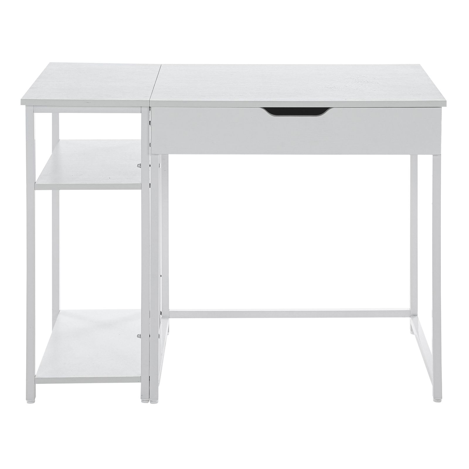 25%割」 【人気商品】【ホワイト】パソコンデスク 一体分割両用