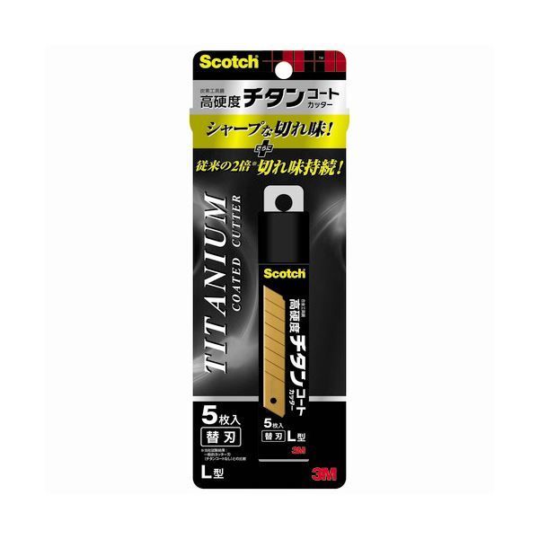 (まとめ) 3M スコッチ チタンコートカッター替え刃 Lサイズ TI-CRL5 1パック（5枚） 【×30セット】