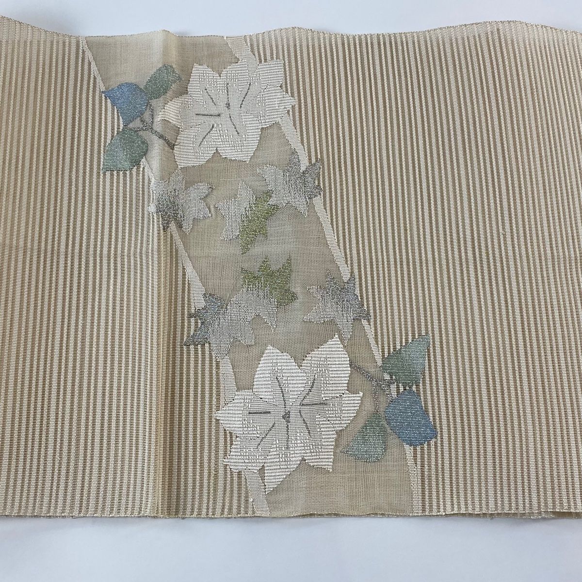 C 夏物 正倉院華文 蜀江文 金銀 太鼓 正絹 薄物 絽 紗 松葉