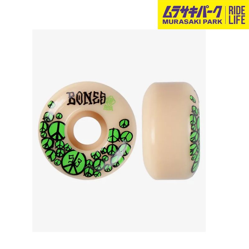 ムラサキパーク公式】BONES STF PEACE V1 WHEELS 53mm 99A