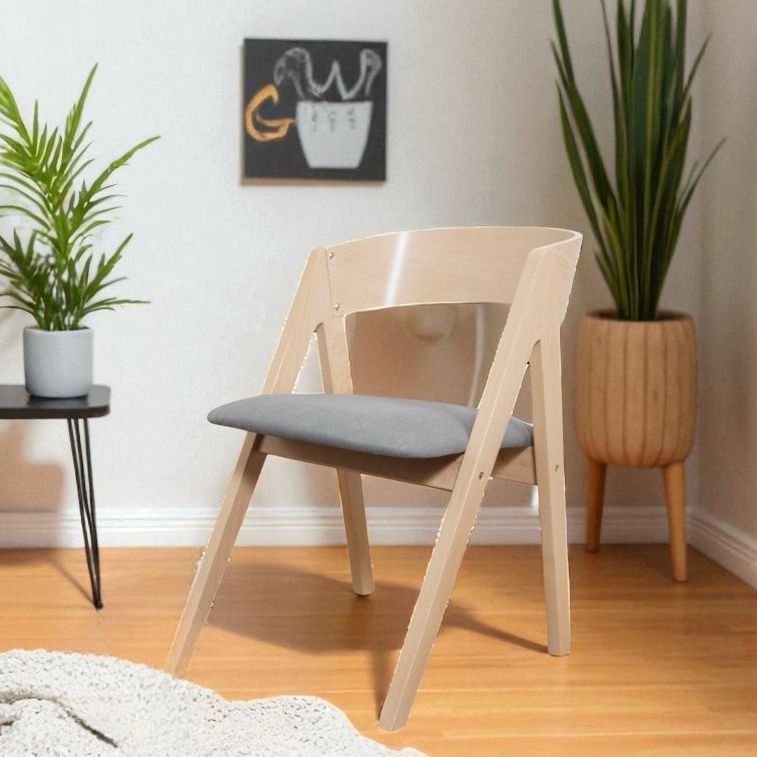 Y 1脚 北欧モダン 天然木 ダイニングチェア ゆったり座面 デザインチェア スタイリッシュ ブナ材 ナチュラル アウトレット