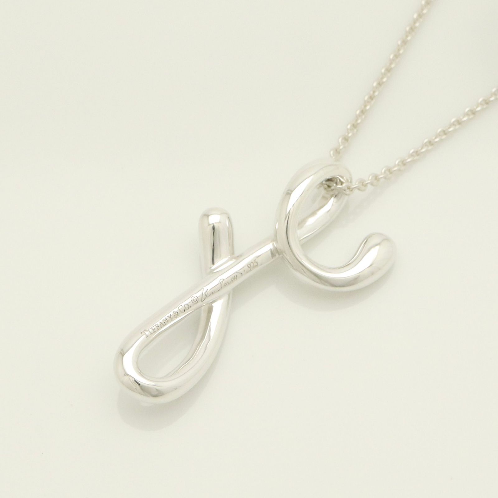 c131 美品　ティファニー　アルファベット「a」イニシャル「A」ネックレス c131 美品ティファニーアルファベット「a」イニシャル「A