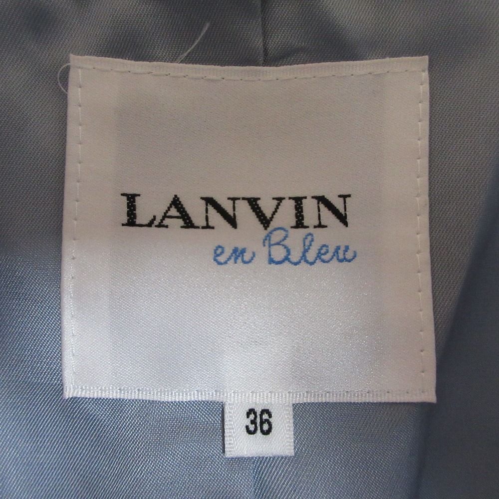 美品 LANVIN en Bleu ランバンオンブルー ロゴ ジャガード
