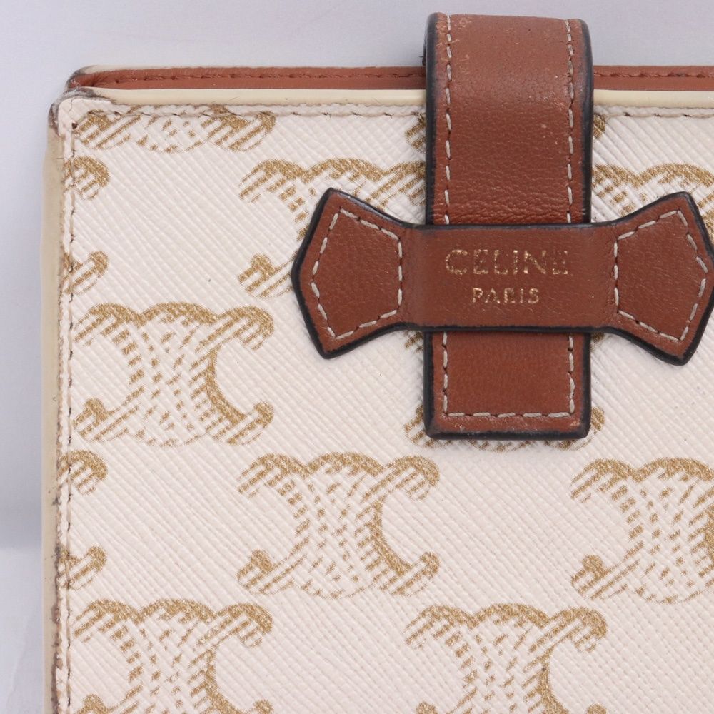 【CELINE】ストラップ付きウォレット トリオンフキャンバス ラム CELINE】ストラップ付きウォレット トリオンフキャンバス ラム