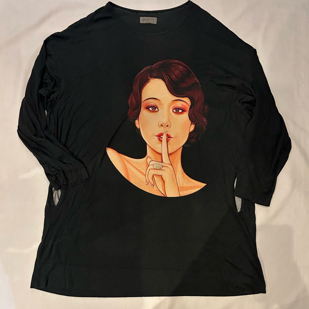 すぐにお届け♪ ヨウジヤマモト モダンガール アート Tシャツ ワイルドサイド ヨウジヤマモト新作Tシャツ、モダンガール