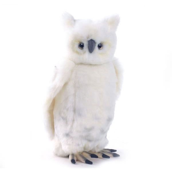 HANSA 白フクロウ33 H33(cm) 3836 ぬいぐるみ ハンサ クリスマス 誕生日 プレゼント 動物 犬 猫 鳥 うさぎ ペンギン アニマル 置物 人形 フィギュア KOESEN ケーセン 大きい マスコット 実物大 大型