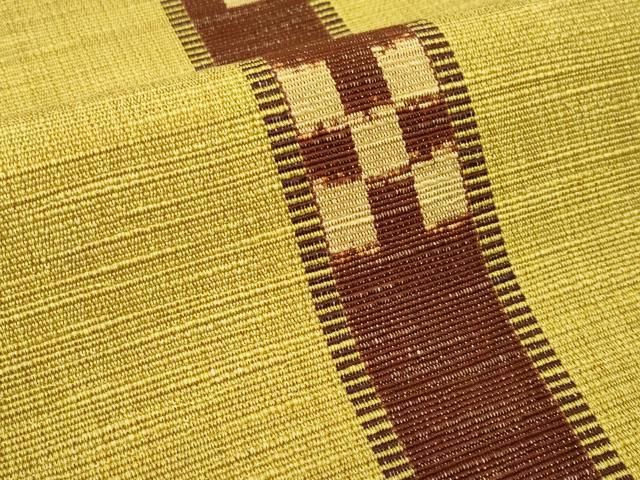 平和屋本店□極上 沖縄県伝統工芸品 八重山ミンサー 手織り 八寸名古屋  