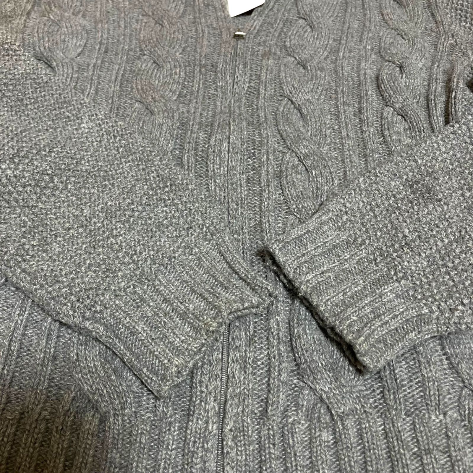 MaxMara(マックスマーラ)ダブルジップニットジャケット グレー