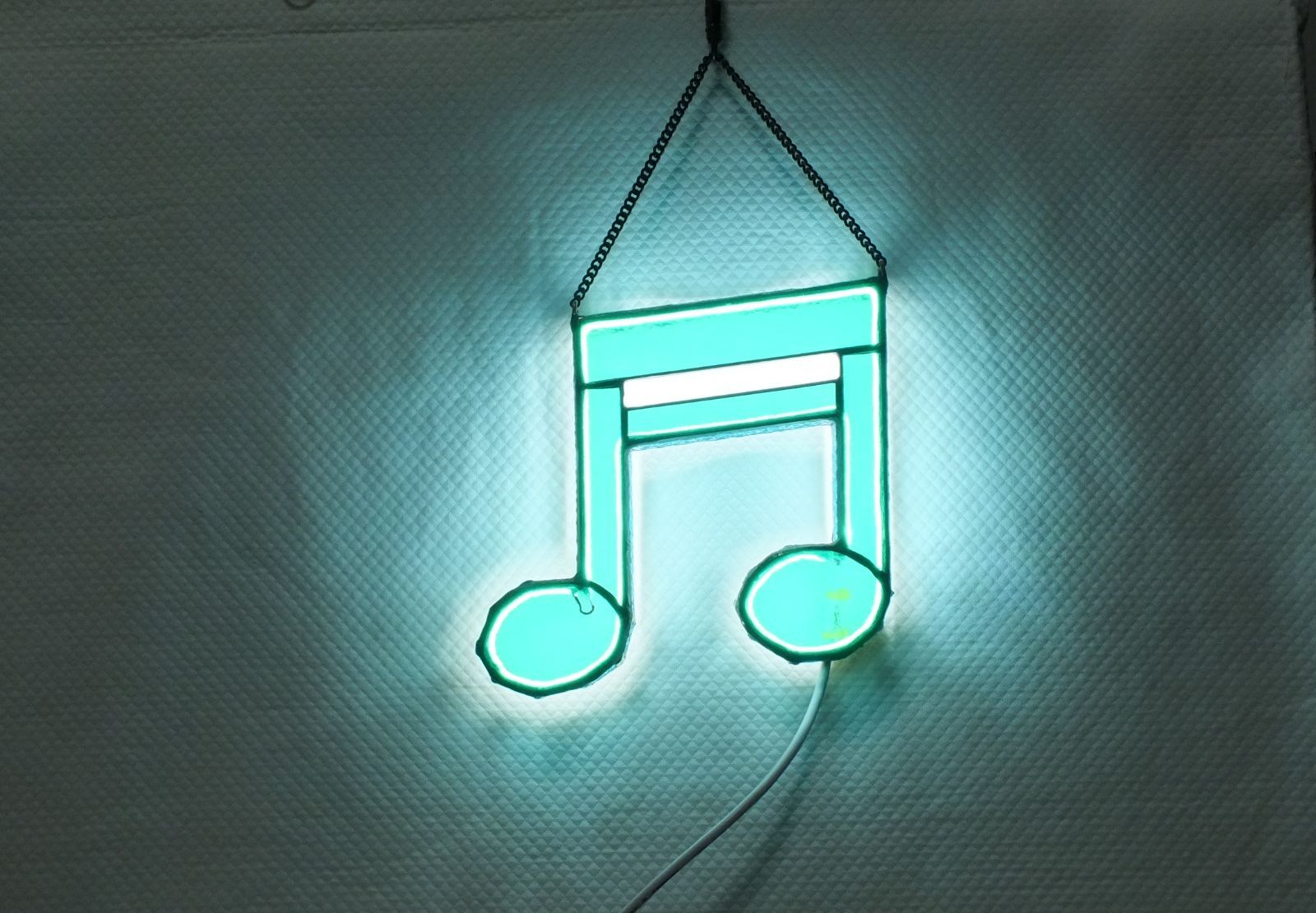 音符の輝き･･･16部音符･･･ウォールランプ（ステンドグラス、ＬＥＤランプ）
