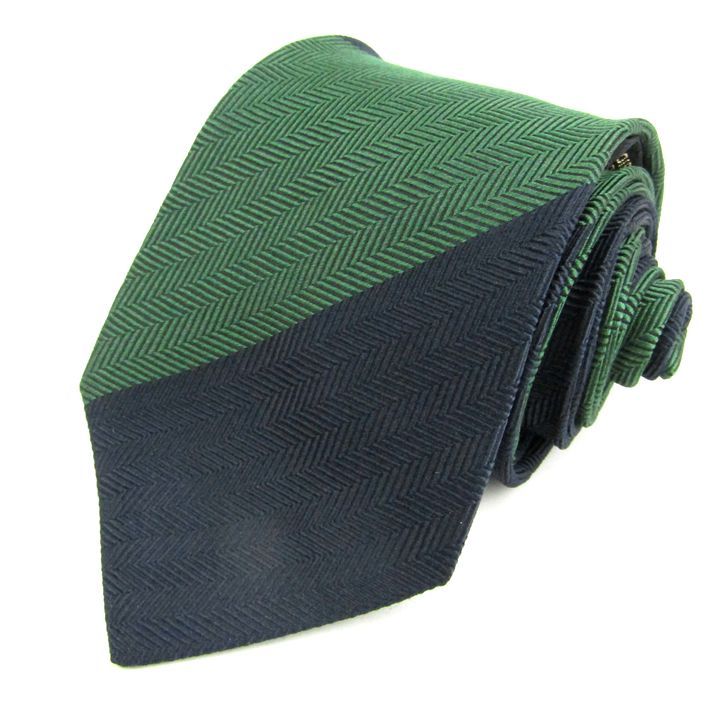 ドミニクフランス ネクタイ 紺 ストライプ スリースター Dominique