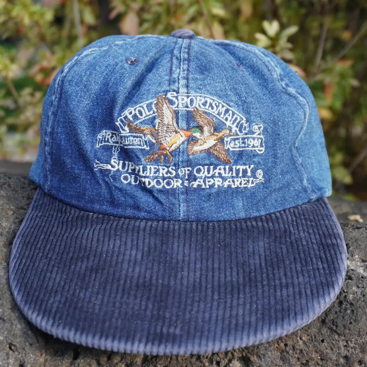 【雷市場（ポンジャン）商品韓国直送】 POLO Ralph Lauren（ポロ） スポーツマン コーデュロイ デニム 帽子 XL