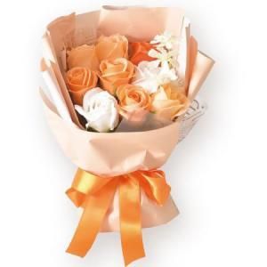 3営業日で発送 ソープフラワー プチ レーヌ 6 ブーケ 9個アソート GR OR PK PU RD YE S-139OR 入数 9