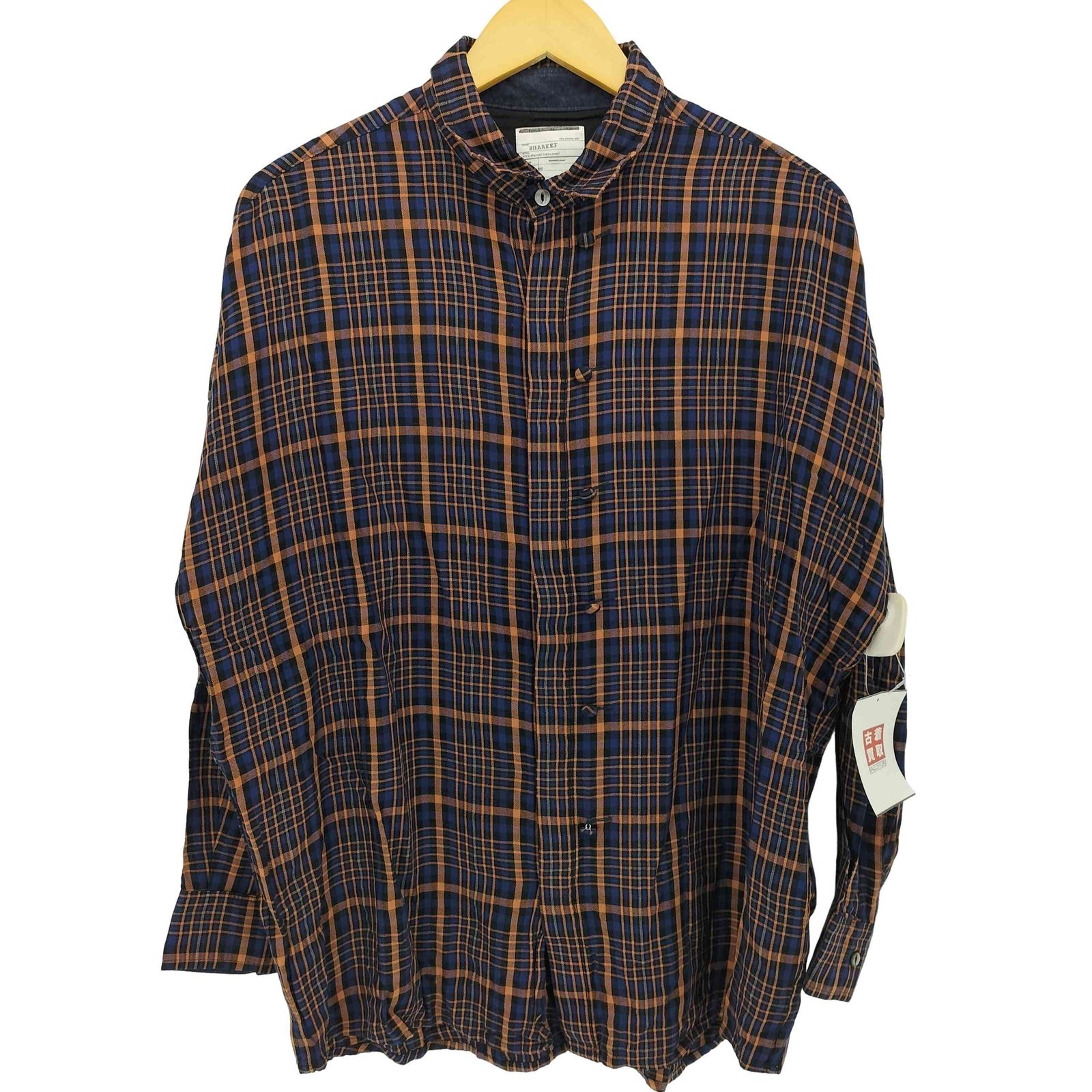 シャリーフ SHAREEF 16SS RAYON CHECK BIG SHIRTS メンズ JPN：2