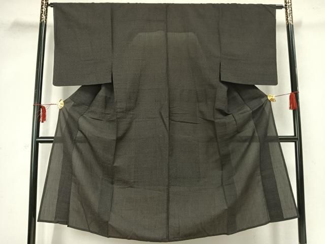 平和屋着物▽男性 お召 単衣 霞文 正絹 AABB2299fy