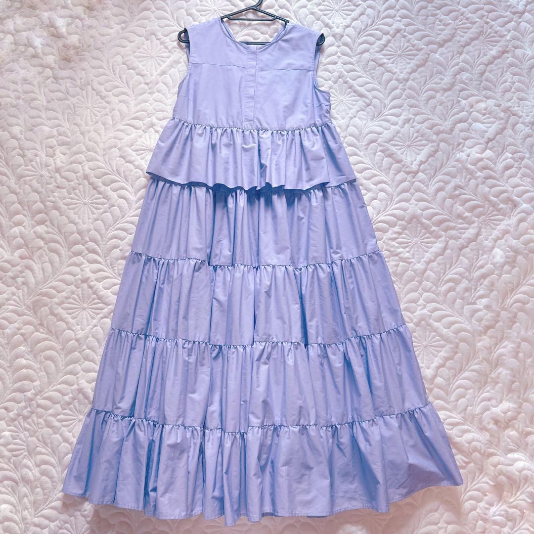rosy monster ロージーモンスター ティアード ペプラム ワンピース ラベンダー S