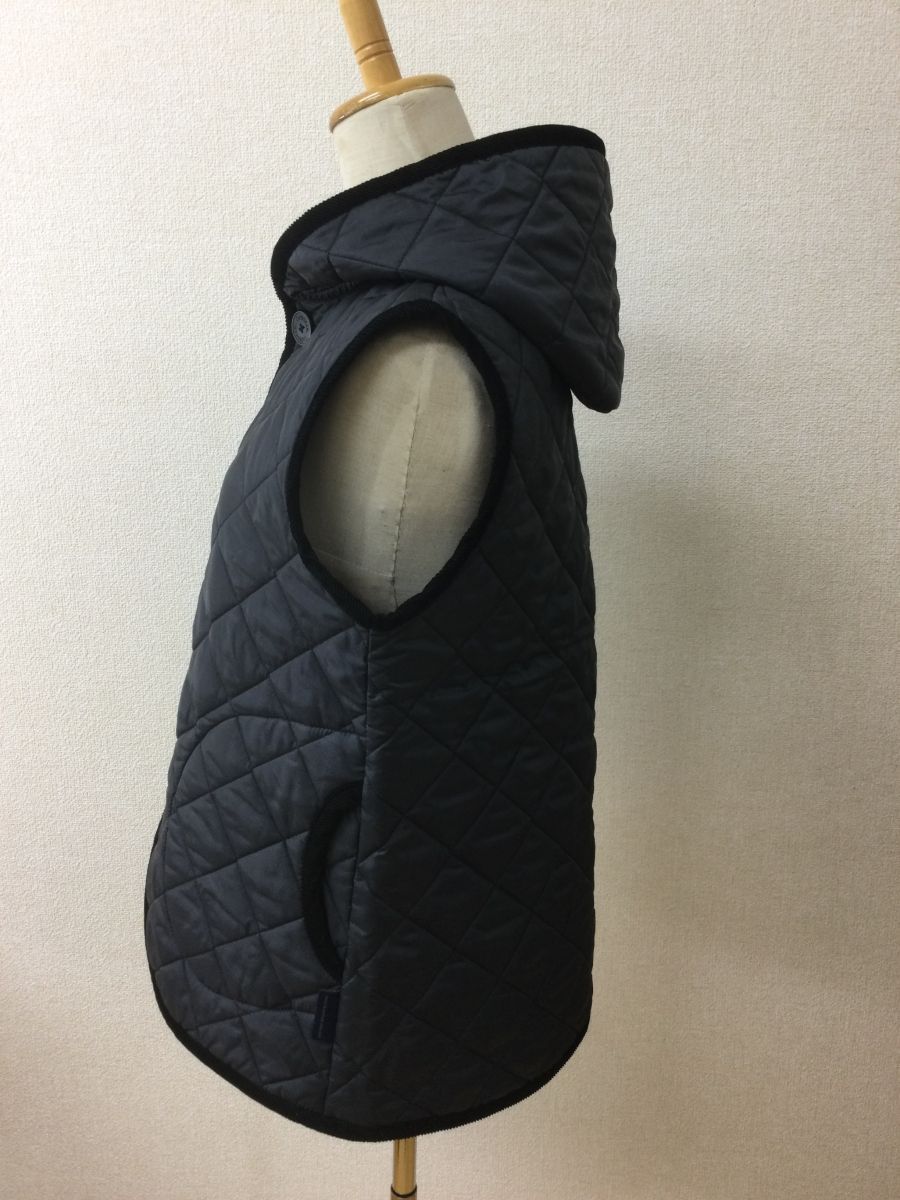 黒キルティングベスト バートン