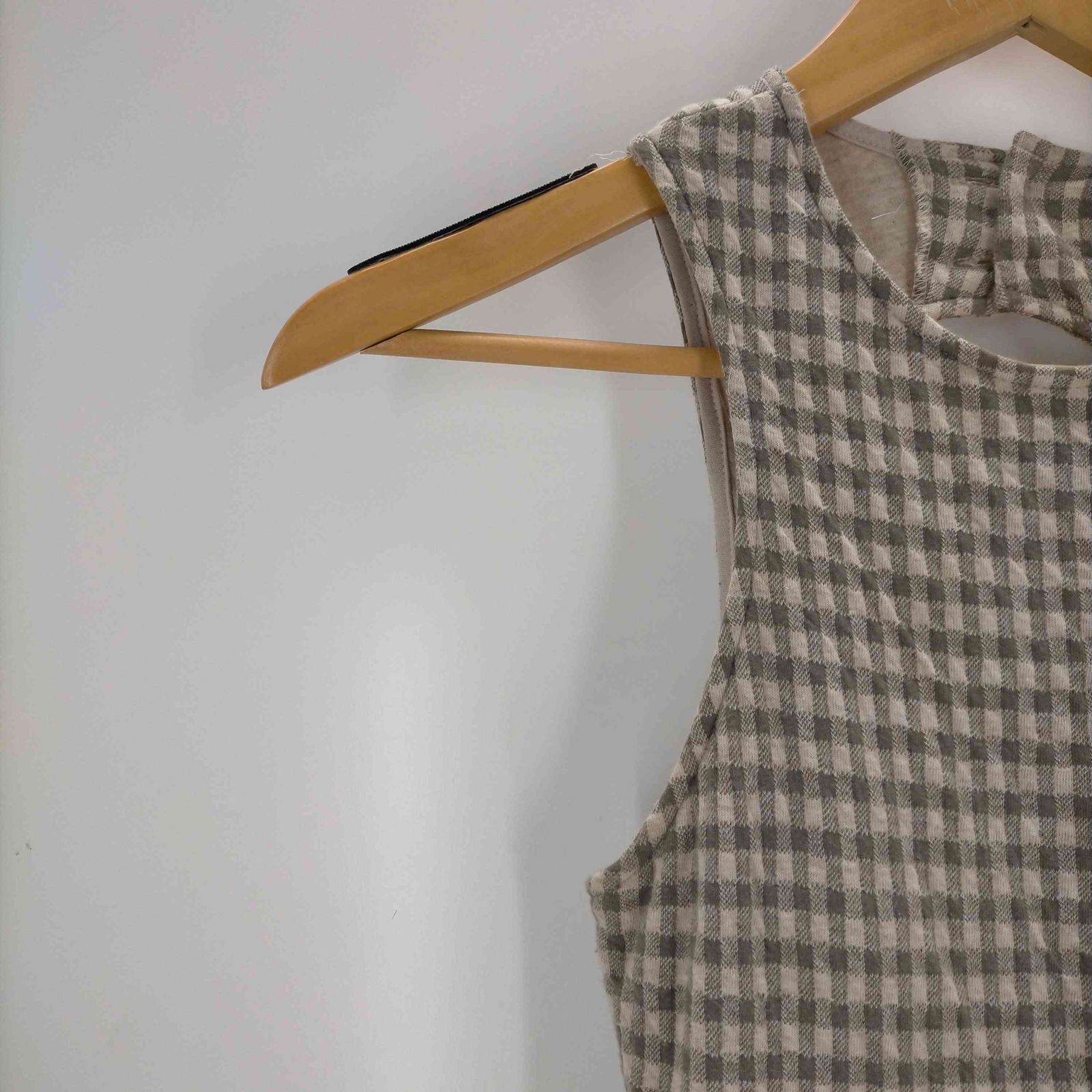 ロザリームーン Rosarymoon Jersey Body Fit Dress ギンガムボディ  