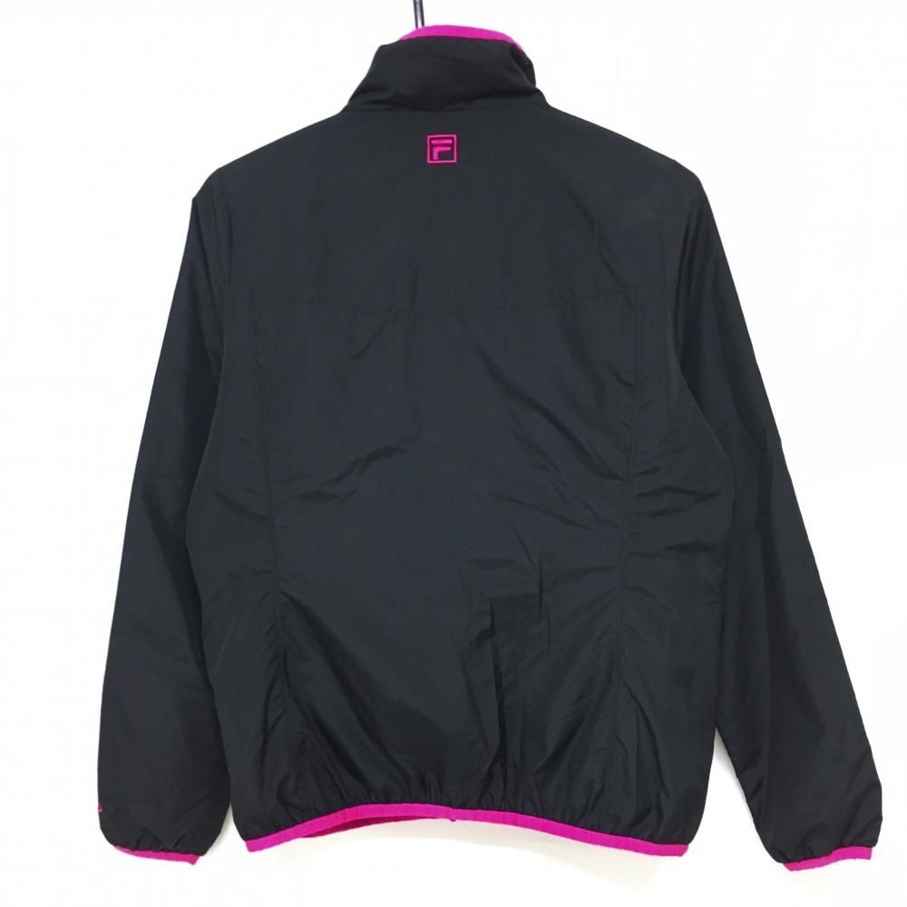 美品】フィラゴルフ 中綿ジャケット 黒×ピンク ブルゾン ロゴ刺しゅう