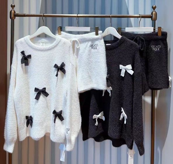 リボンプルオーバー ショートパンツ セット ふわもこジェラートピケ レディース リボンプルオーバー ジェラピケ パジャマ ルームウェア Tasa01