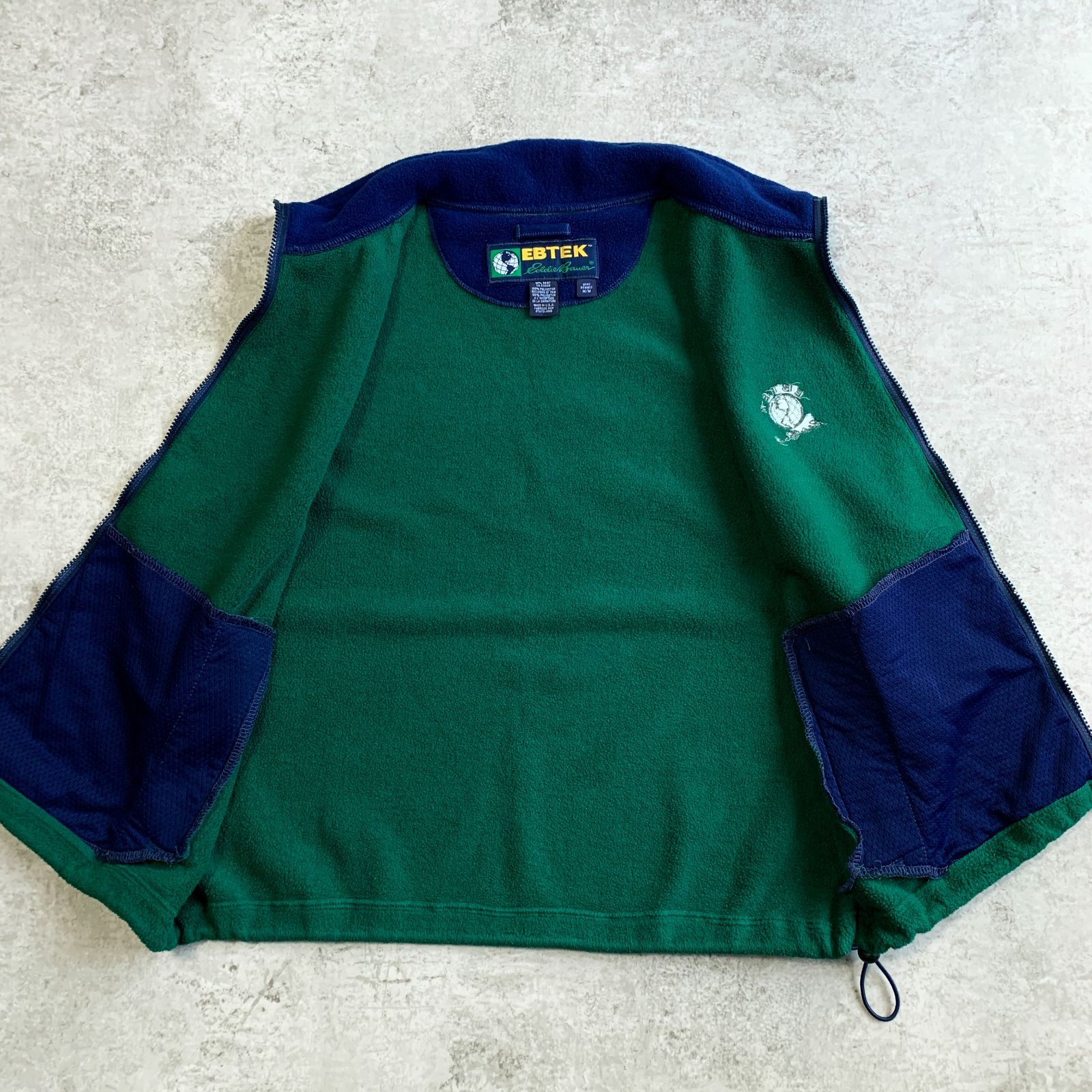 90s USA製 Eddie Bauer ”EBTEK” Fleece Vest ”POLARTEC” 【green 