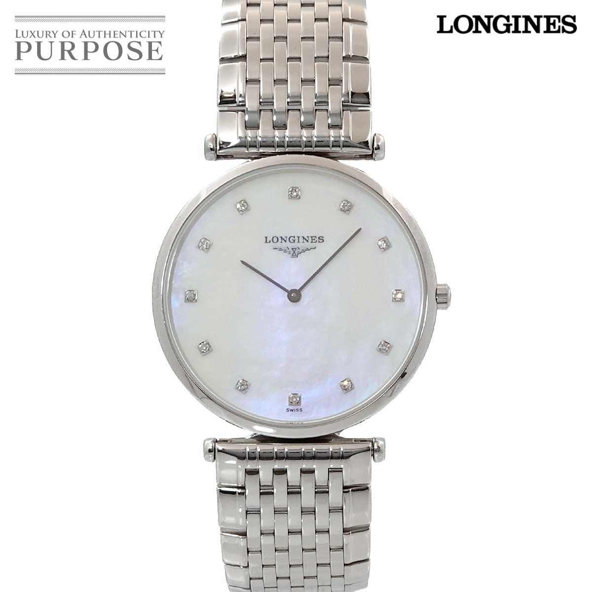 ロンジン LONGINES ラ グラン クラシック L4 709 4 メンズ 腕時計 12P ダイヤモンド クォーツ La grande classique 90268253