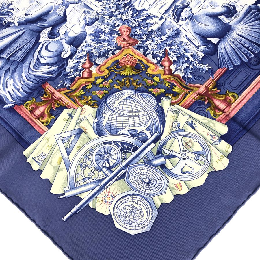 エルメス HERMES カレ 90 アズレージョ AZVLEJOS ブルー シルク