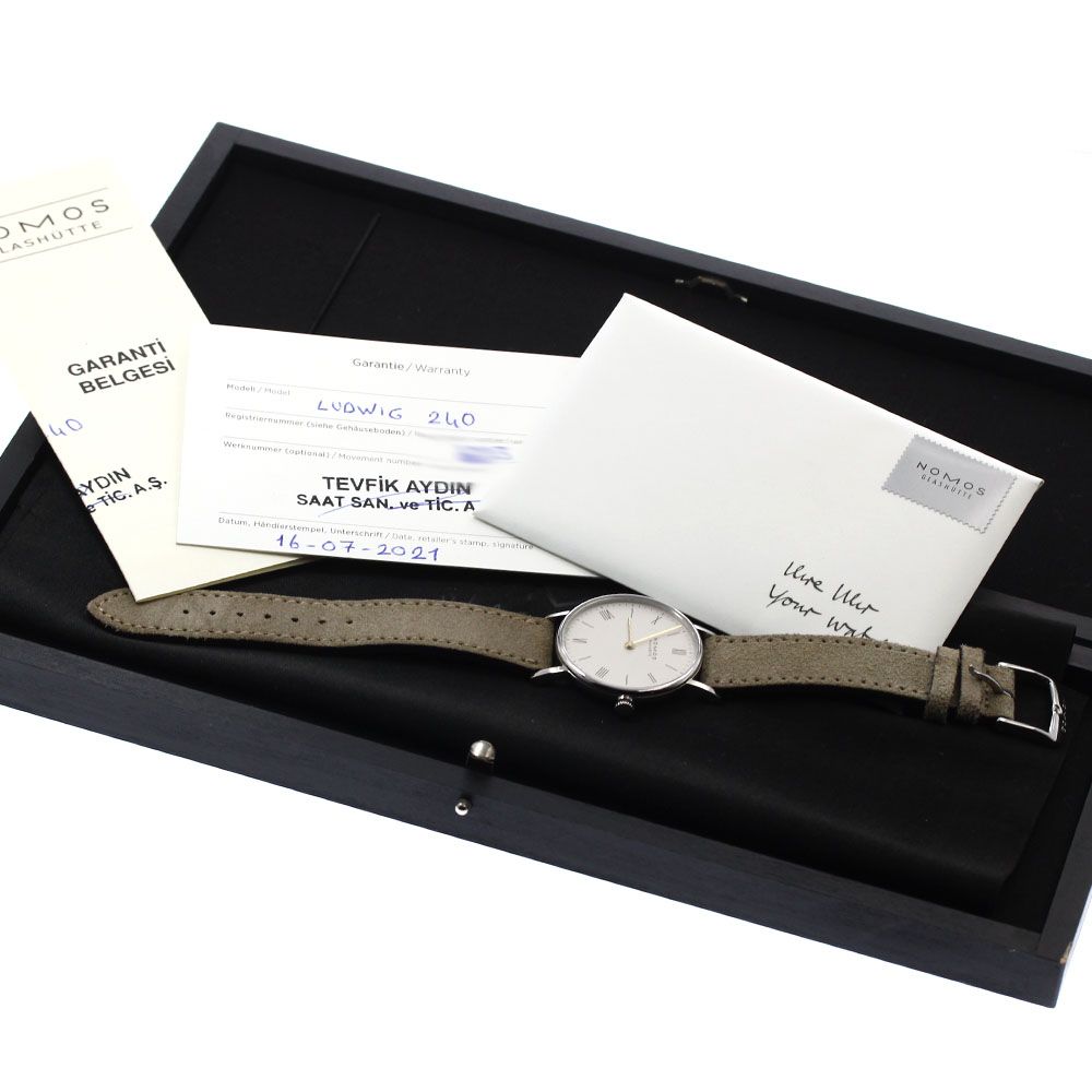ノモス NOMOS LD1A22W133 ラドウィッグ 33 DUO 手巻き メンズ美品内箱