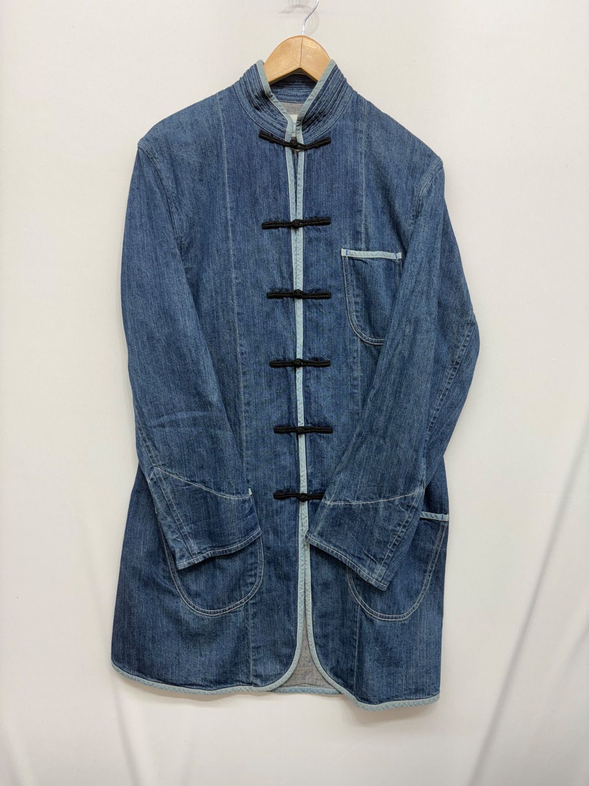 PORTER CLASSIC|M|INDIGO DENIME CHINESE COAT