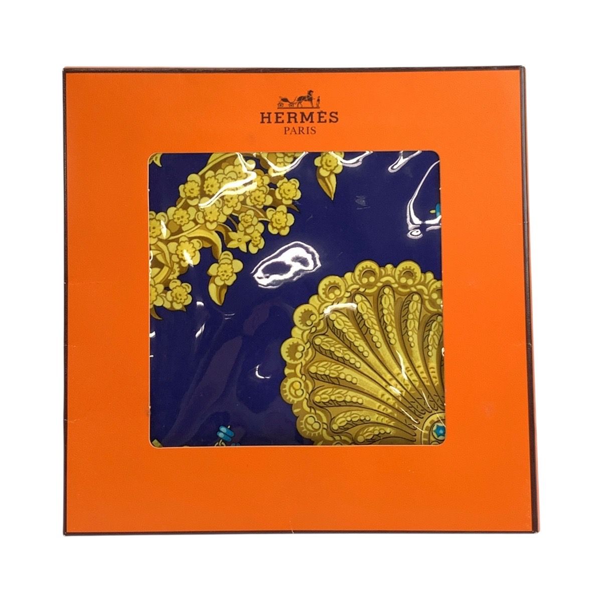 HERMES 中古 エルメス スカーフ 90 カレ KOSMIMA 宇宙 緑