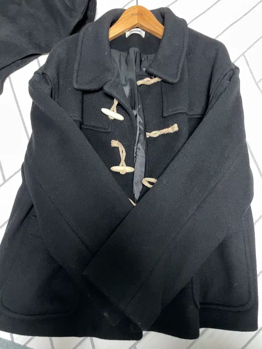 El mar(エルマール) ダッフルハーフコート　ブラック キャナルジーン CANAL JEAN El mar(エルマール) ダッフルハーフコート