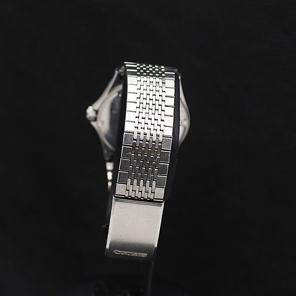 稼働 良品 セイコー クロノス 8123-7090 QZ シルバー文字盤 デイデイト