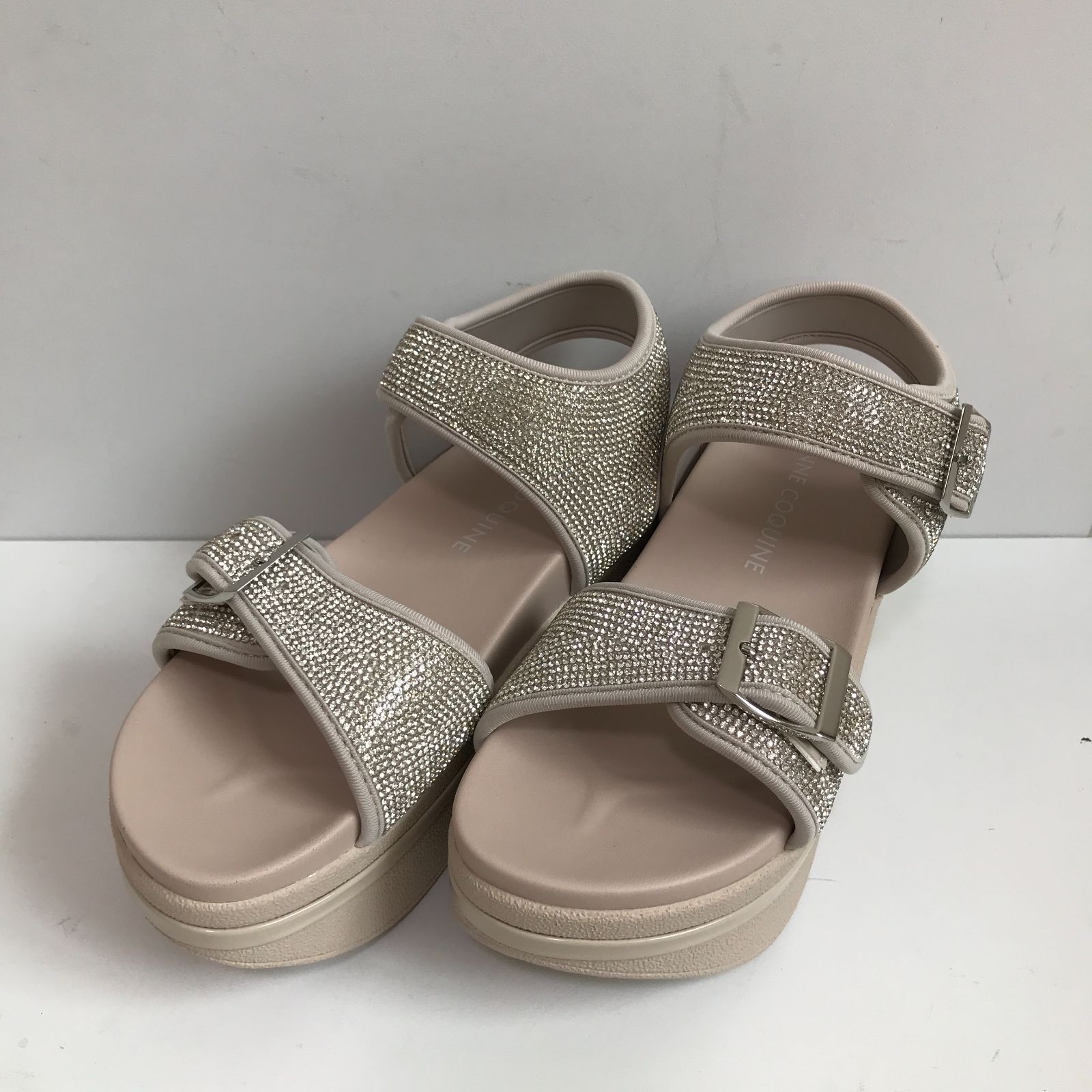 美品値下げ‼️アンコキーヌ サンダル S 22〜22.5 キラキラベージュ 美品値下げ‼️アンコキーヌ サンダル S 22〜22.5 キラキラ