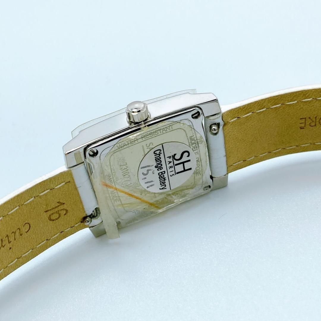 美品】サントノーレ ブルーシェル スクエア クォーツ レディース