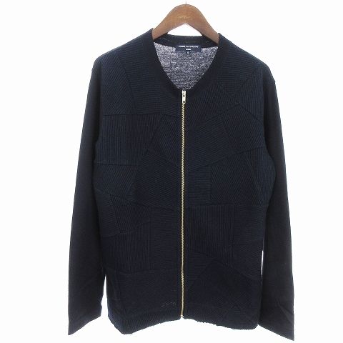 コムデギャルソンオム AD2016 カーディガン ジップアップ ニット 紺 S コムデギャルソンオム COMME des GARCONS HOMME AD2016 カーディガン
