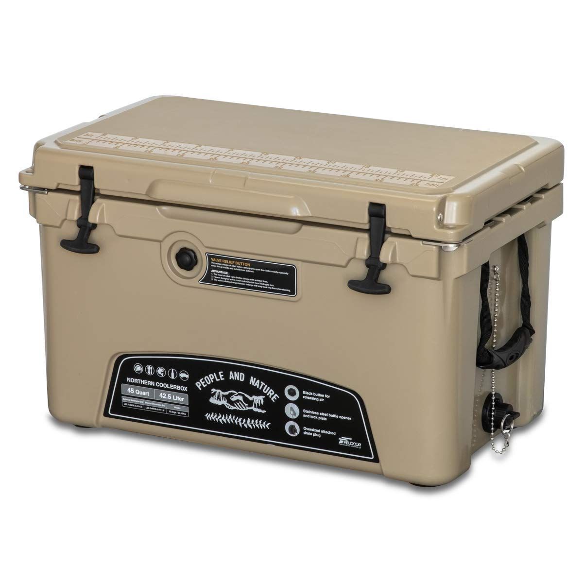 FIELDOOR ノーザンクーラーボックス 容量66.2L 42.5L 33.1L 18.9L 密閉 