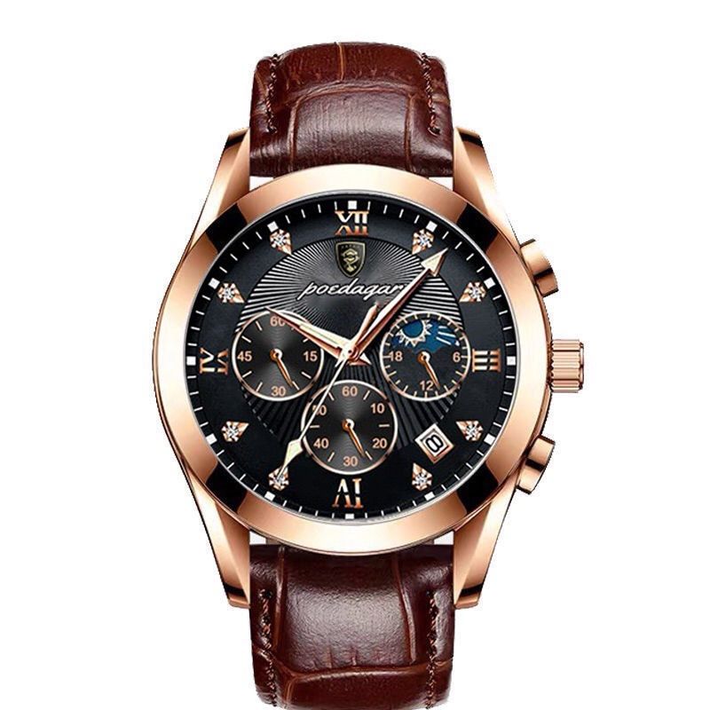 スイスのビジネスベルトメンズクォーツ腕時計POEDAGAR - 時計