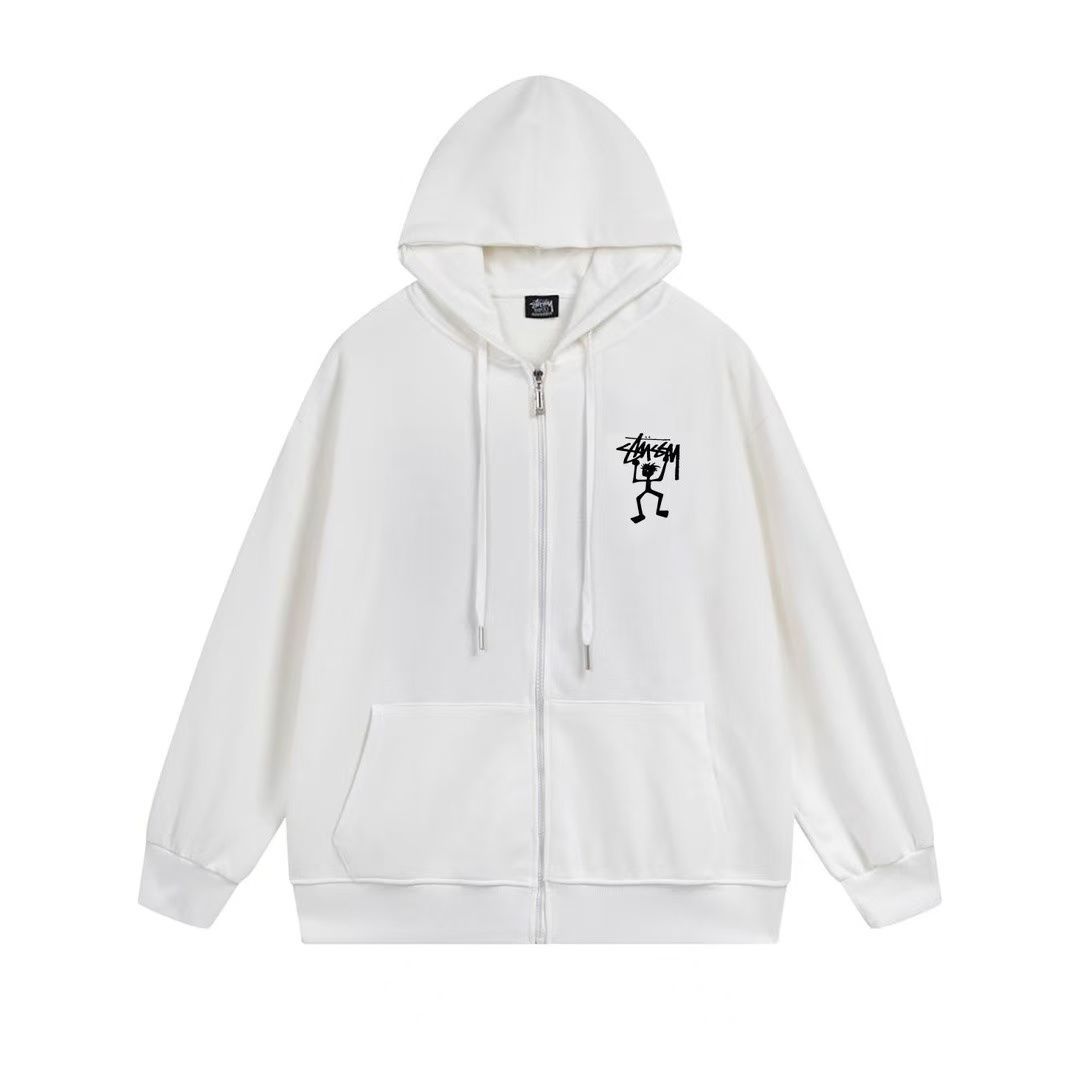 stussy ジップパーカー 白 STUSSY ステューシー ジップアップ パーカー