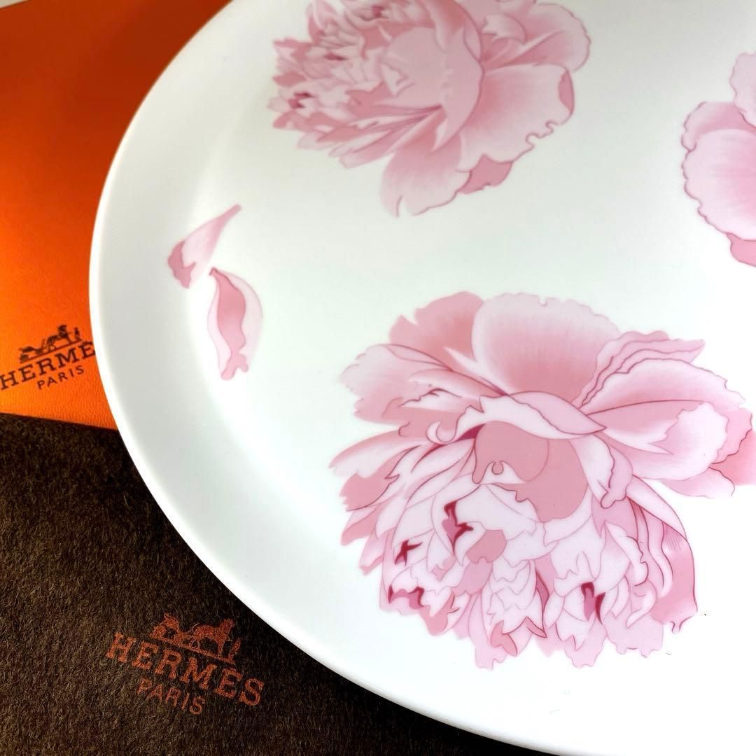 洋3 エルメス ピヴォワンヌ特大プレート 共箱 直径32㎝ 東Y6-1001
