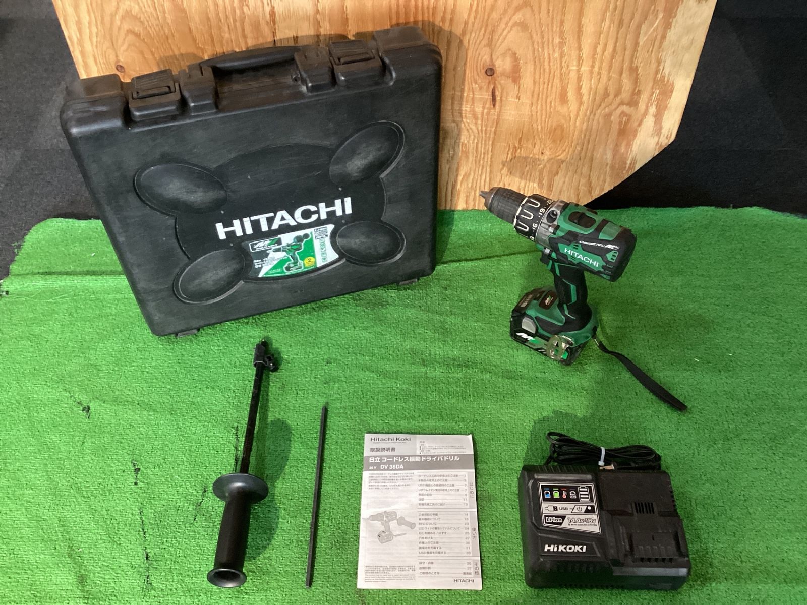 日立工機 DV36DA 充電式振動ドライバドリル バッテリ×1 付属品 ケース有 現状品 Q-221