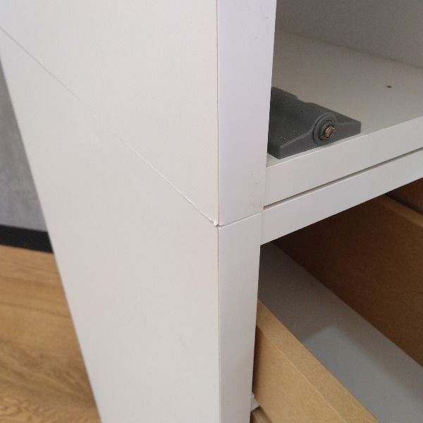 送料無料！】 永野家具工業 キッチン収納 ホワイト スライドトレー付 