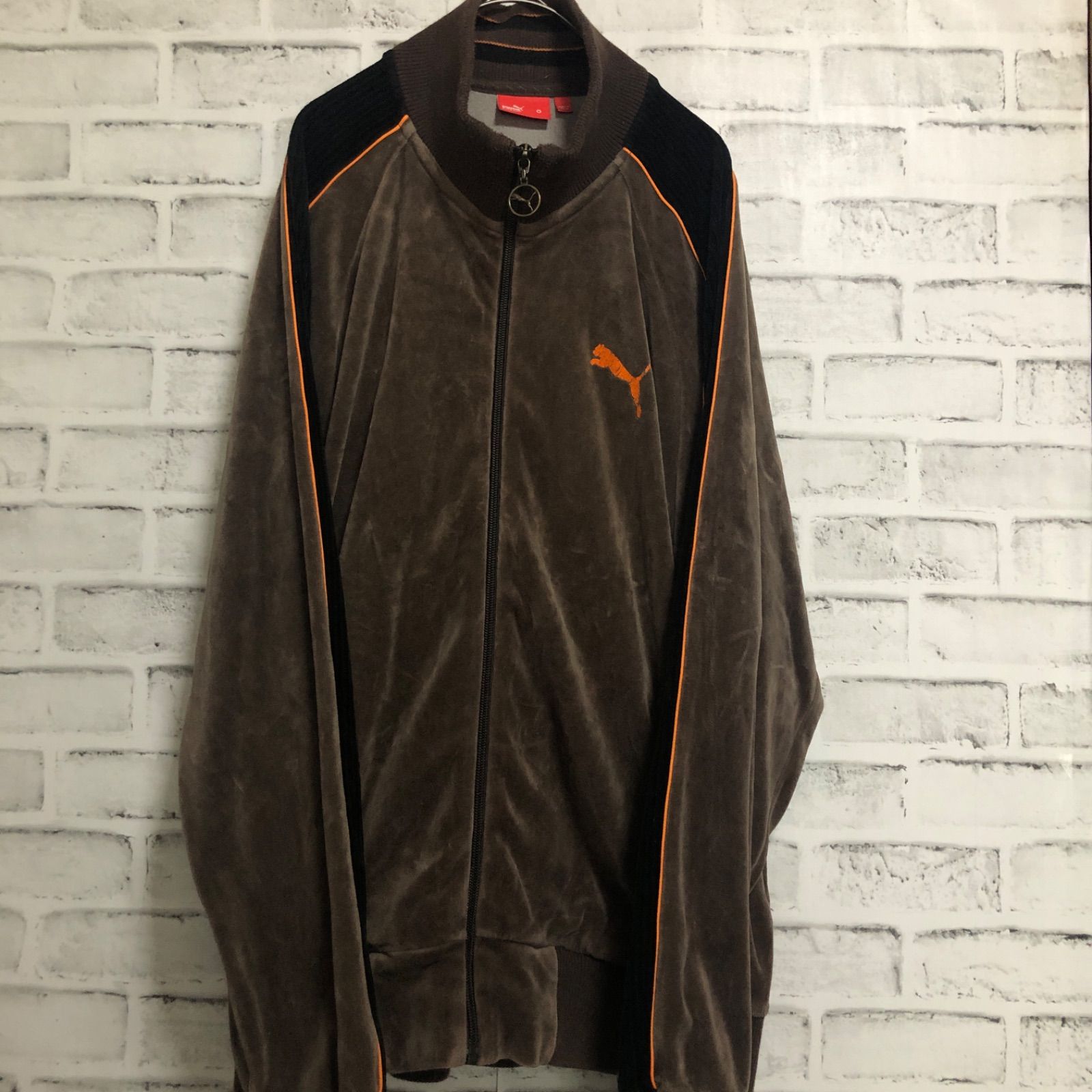 希少ブラウンベロアXL⭐️PUMA トラックジャケット/ジャージ