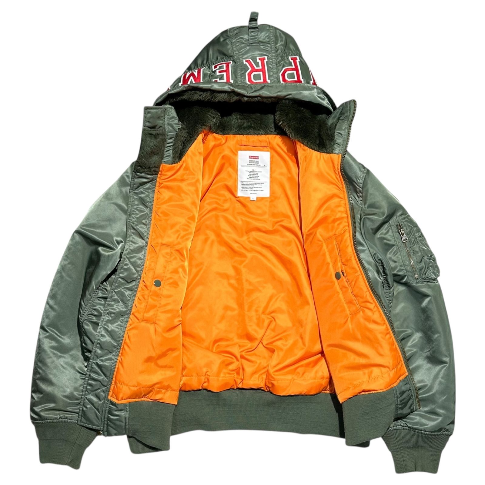 SUPREME(シュプリーム) 21AW Hooded MA-1 フーデット ミリタリー