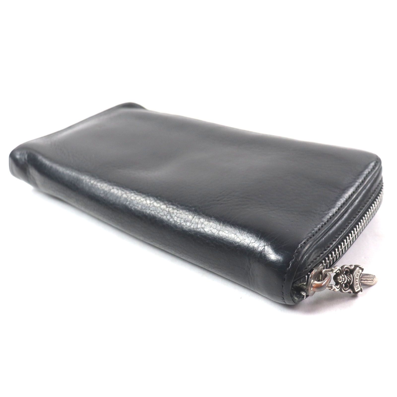 CHROME HEARTS クロムハーツ 長財布 レザー ブラック シルバー CHROME HEARTS クロムハーツ 長財布 レザー ブラック シルバー クロム