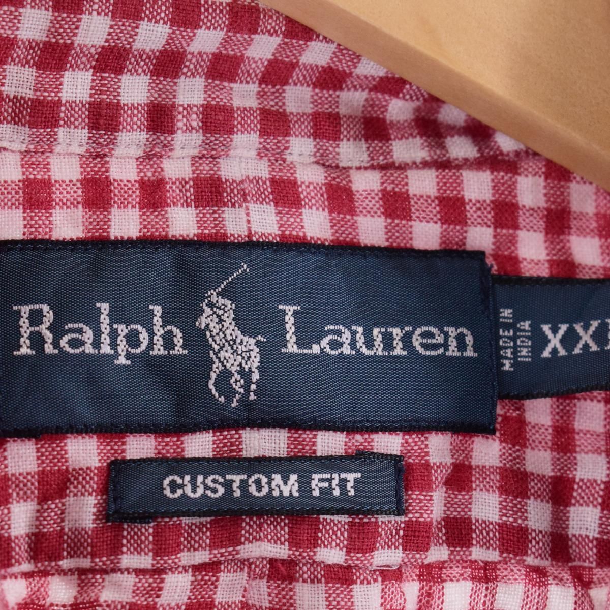 古着 ラルフローレン Ralph Lauren CUSTOM FIT ギンガムチェック 長袖