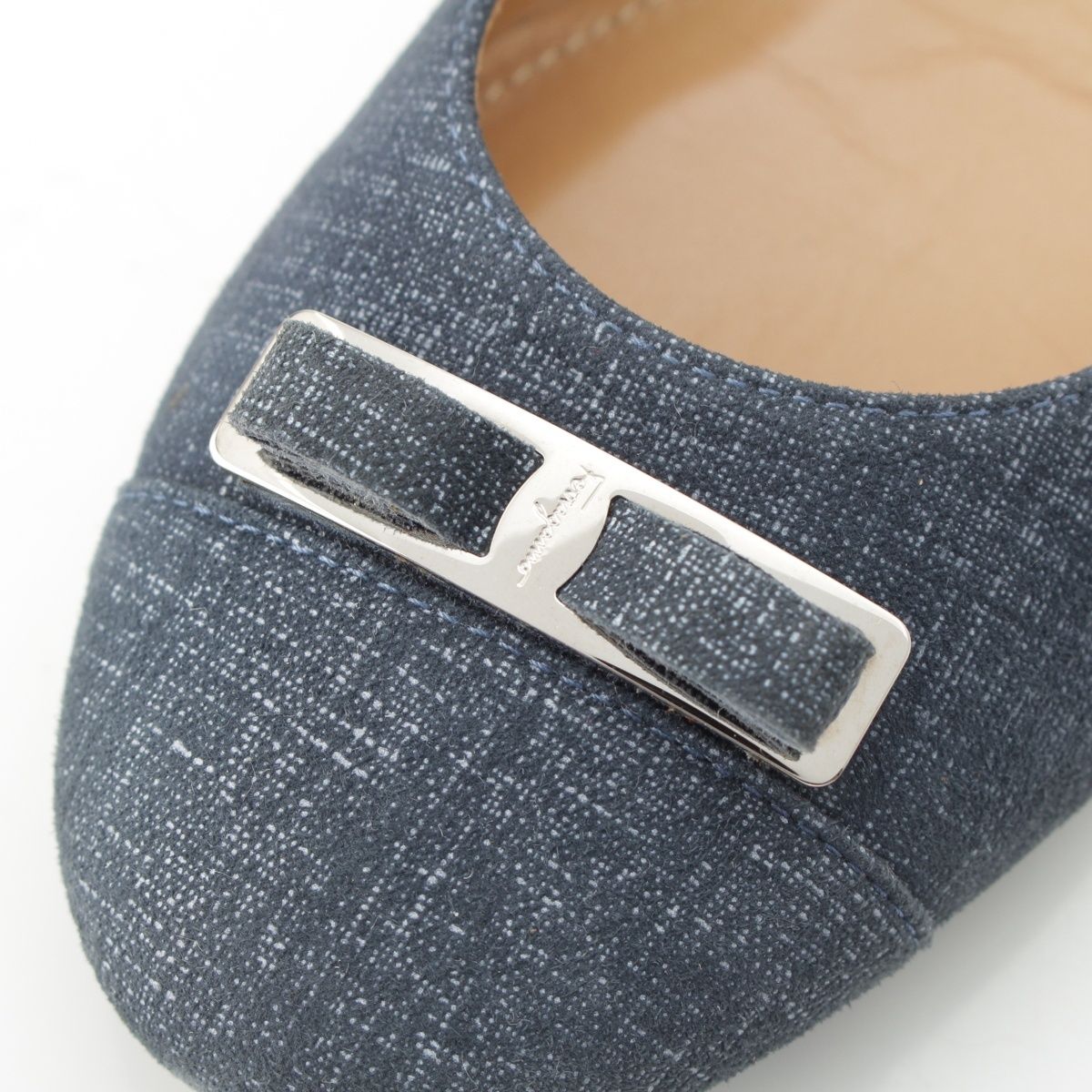 サルヴァトーレフェラガモ デニム ヴァラ パンプス シューズ  