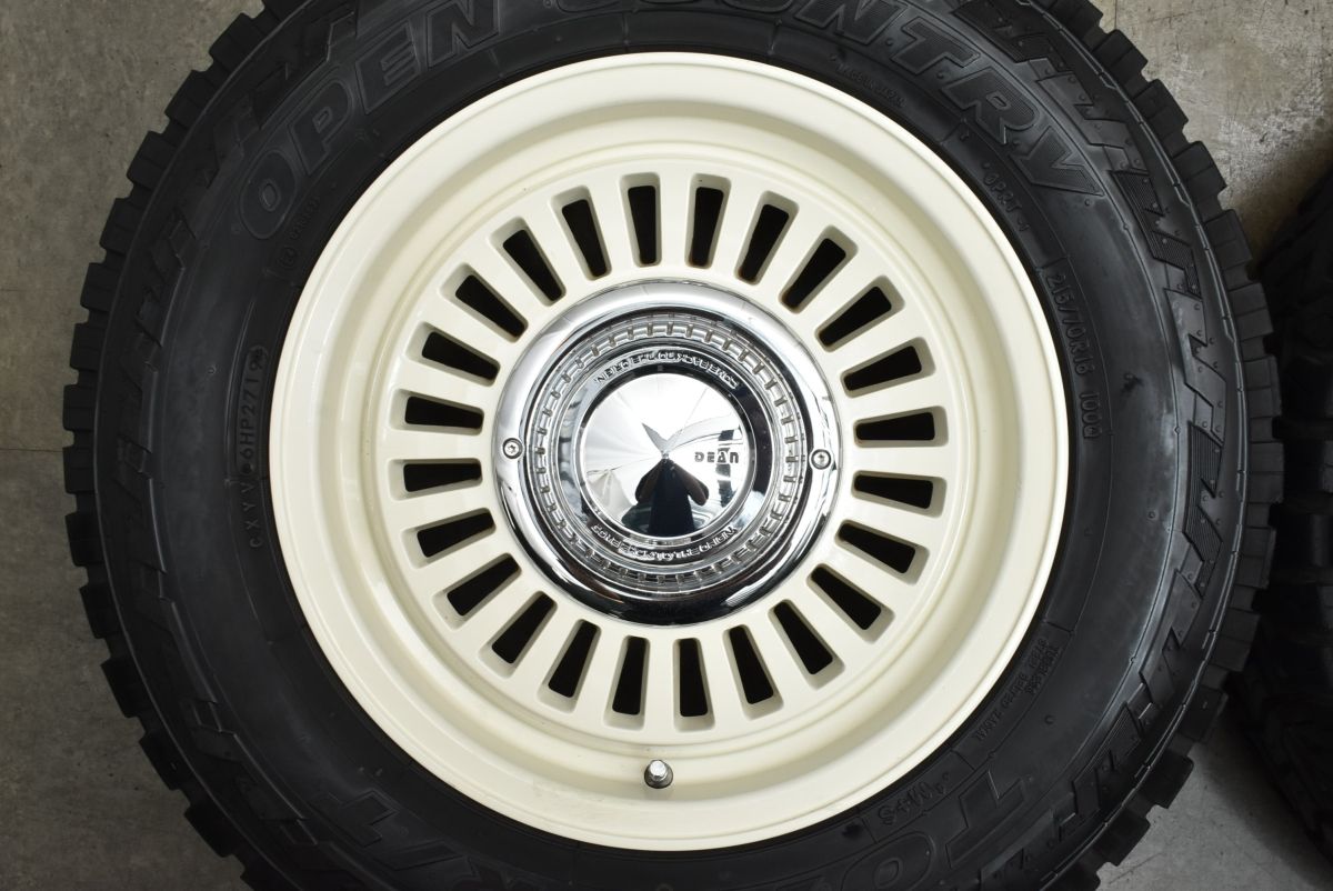 人気ホイール DEAN CALIFORNIA 16in 6.5J 38 PCD139.7 オープンカントリーR T 215 70R16 ハイエース キャラバン カリフォルニア